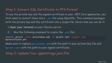 Configuring SSL Certificates for ASP.NET Core 3.1 on Kestrel in Linux
