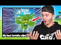 REACTING to my best fortnite clips using the soccer skin...