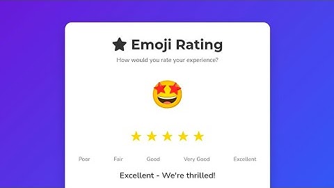 Emoji Rating System using HTML, CSS & JavaScript | Interactive Web Project Tutorial