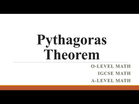 Pythagoras theorem || O Level || A Level || IGCSE Mathematics