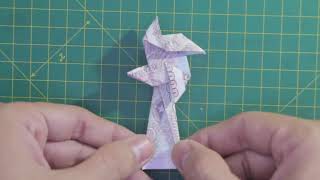 How to make a money origami windmill easy