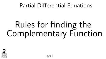 14. Rules for finding CF | Homogeneous Linear Equation with Constant Coefficients | Complete Concept