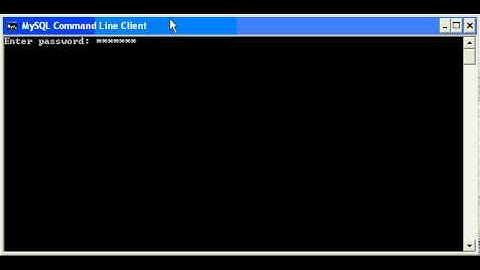 tutorial mysql: Conectarse a un servidor MySQL sobre MsWindows