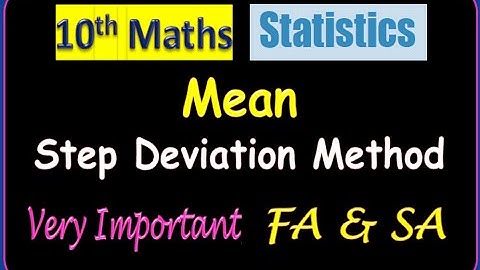 Telangana 10th Class Maths | Chapter 14 STATISTICS | Ex 14.1 | MEAN by STEP DEVIATION METHOD