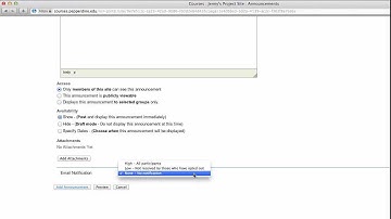 Add an Announcement to Courses