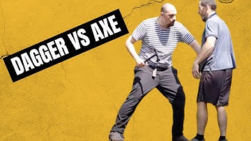 Axe and tomahawak fighting techniques against a knife stab | HEMA | Viking and Slavic Combat
