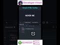 💡 Button Hover Tooltip: Enhance User Experience with Interactive Elements | Web Design Tutorial 🎨