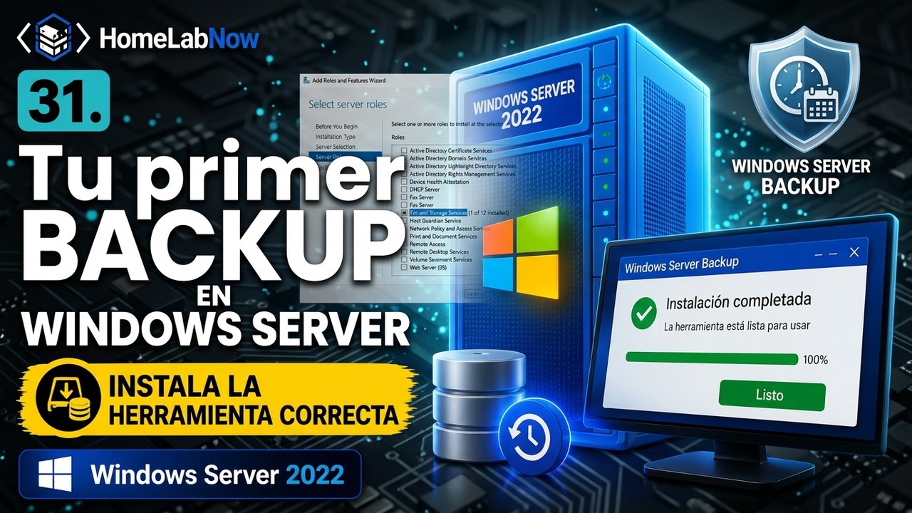 31. Tu primer backup en Windows Server: Instala la herramienta correcta