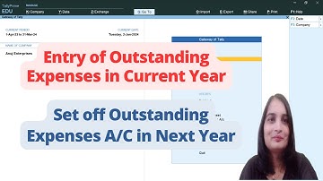 Outstanding Expenses entries in tally| What is Outstanding Expenses|