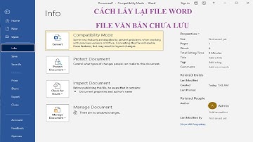 Cách lấy lại File Word, File Văn Bản chưa lưu - Đình Quỳnh IT.