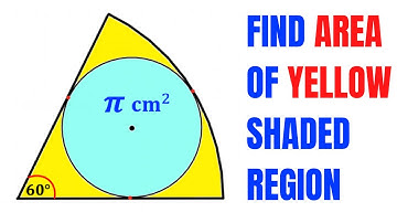 Calculate area of the Yellow shaded region | Blue circle is inscribed in the sector | Fun Olympiad