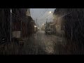 It's So Easy to Sleep Well on Rainy Night Torrential Rain & Strong Thunder on Cozy House