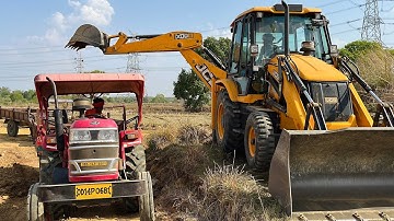 Jcb 3dx Eco Xpert Loading Mud In Mahindra YUVO Tractor | Jcb Video | All about Tractors and Jcb