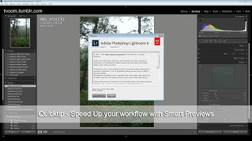 Lightroom quicktip - Speed up your workflow with Smart Previews