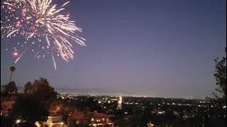 4th of July Fireworks show over the San Fernando Valley 7-4-2021