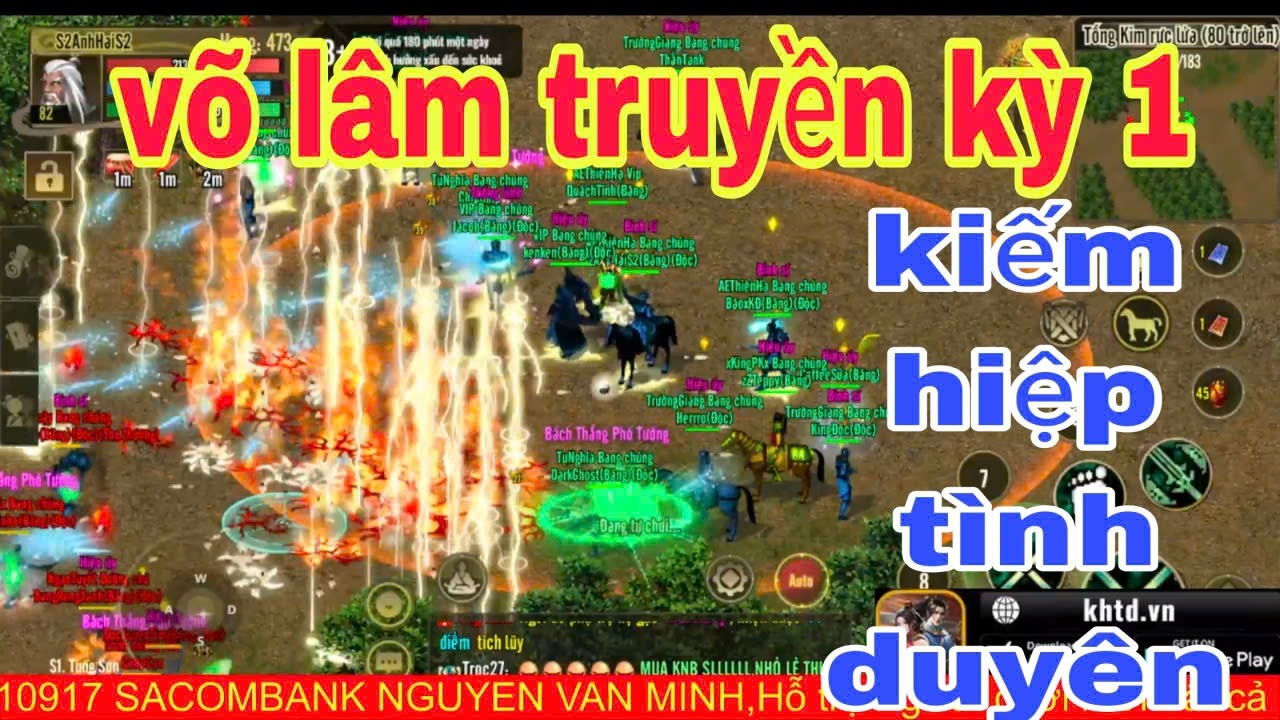 Võ lâm truyền kỳ 1,kiếm hiệp tình Duyen,MAI MAN 61% SAN BOSS TANG TRANG BI MIEN PHI 6/3