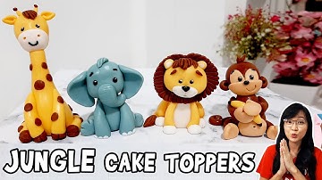 Jungle Cake Toppers | Fondant Jungle Animals | Fondant Jungle Cake | Jungle Cake Decoration