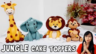 Jungle Cake Toppers | Fondant Jungle Animals | Fondant Jungle Cake | Jungle Cake Decoration