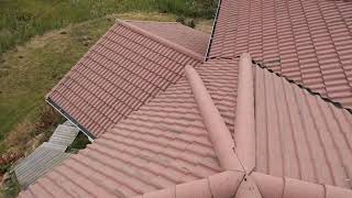 Inspecting a Concrete Tile Roof with a Professional Drone