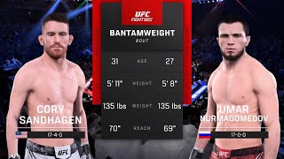 Cory Sandhagen vs Umar Nurmagomedov FULL FIGHT | UFC 5 AI Simulation