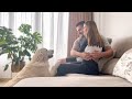 Cutest golden retriever reaction to mom and dad hugs