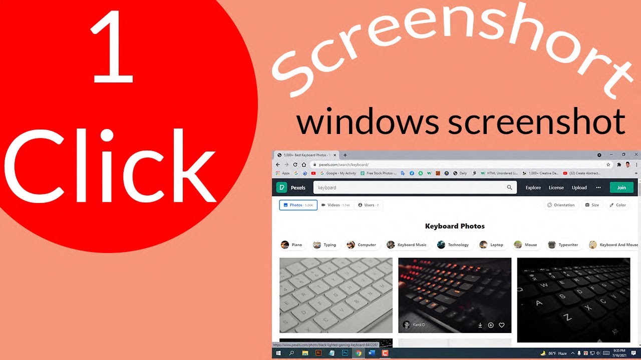 how to take a windows screenshot 1 click YouTube