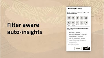 Filter aware auto-insights in Oracle Analytics