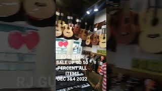 RJ GUITAR SALE UP TO 50 PERCENT ALL ITEMS DEC. 3 4 2022 short