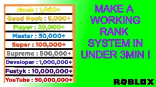 Roblox Studio: Rank System Tutorial!