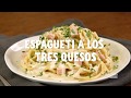 Espagueti a los tres quesos