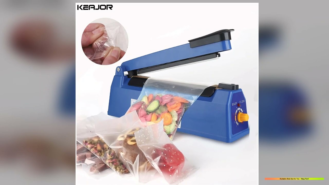 Electric Heat Bag Sealing Machine Plastic Bag Sealer Hand Press Food Seal Plastic Bag Impulse
