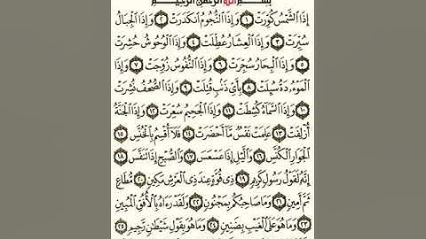 (81) سورة التكوير | شيخ الزين محمد احمد