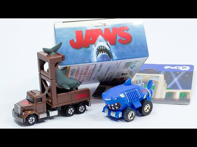 人形　コカコーラ　荷車と少年 ジョーズ運搬トラック JAWS TRUCK Tomica & ジョーズ チョロQ