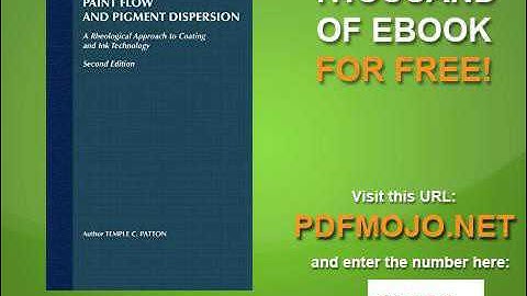Paint Flow and Pigment Dispersion A Rheological Approach to Coating and Ink Technology