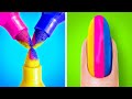 COOL ART HACKS &amp; SCHOOL DIY IDEAS || First to Finish Art School Wins By 123 GO! LIVE