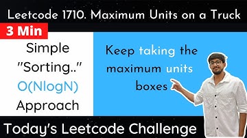 Leetcode 1710. Maximum Units on a Truck | Very Simple | Hindi