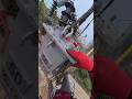USA Linemen Installing Pole Transformer 😳⚡