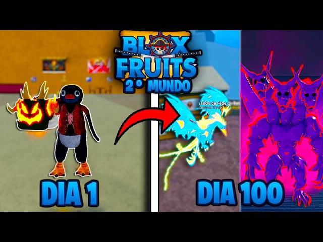 2919) GIRANDO 100 FRUTAS ALEATÓRIAS NO BLOX FRUITS EM 1 E VEIO AS MELHORES!!!  - ROBLOX 