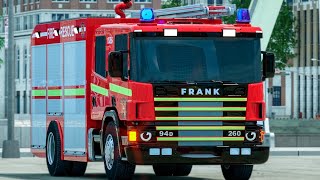 El camión de bomberos de Frank está en un gran problema | ¡COCHES y MOTOCICLETAS con CAMIÓN MONSTRUO