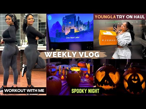 VLOG: LEG WORKOUT, BESTIE DATE NIGHT + YOUNGLA TRY ON HAUL 