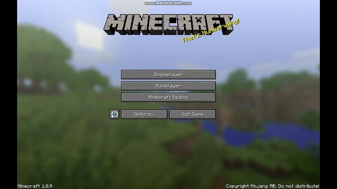 MINECRAFT TITLE SCREEN - YouTube
