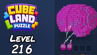 Cube Land Puzzle Level 216 Walkthrough
