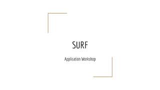 SURF Application Workshop screenshot 5