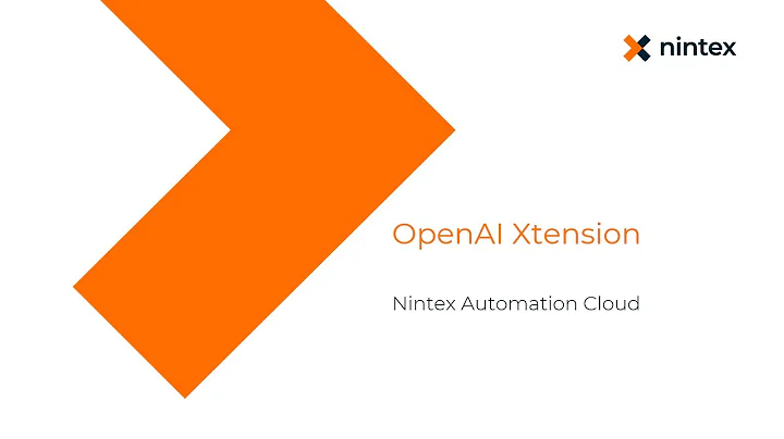 Unleashing the Power of OpenAI chatGPT and Nintex Automation Cloud