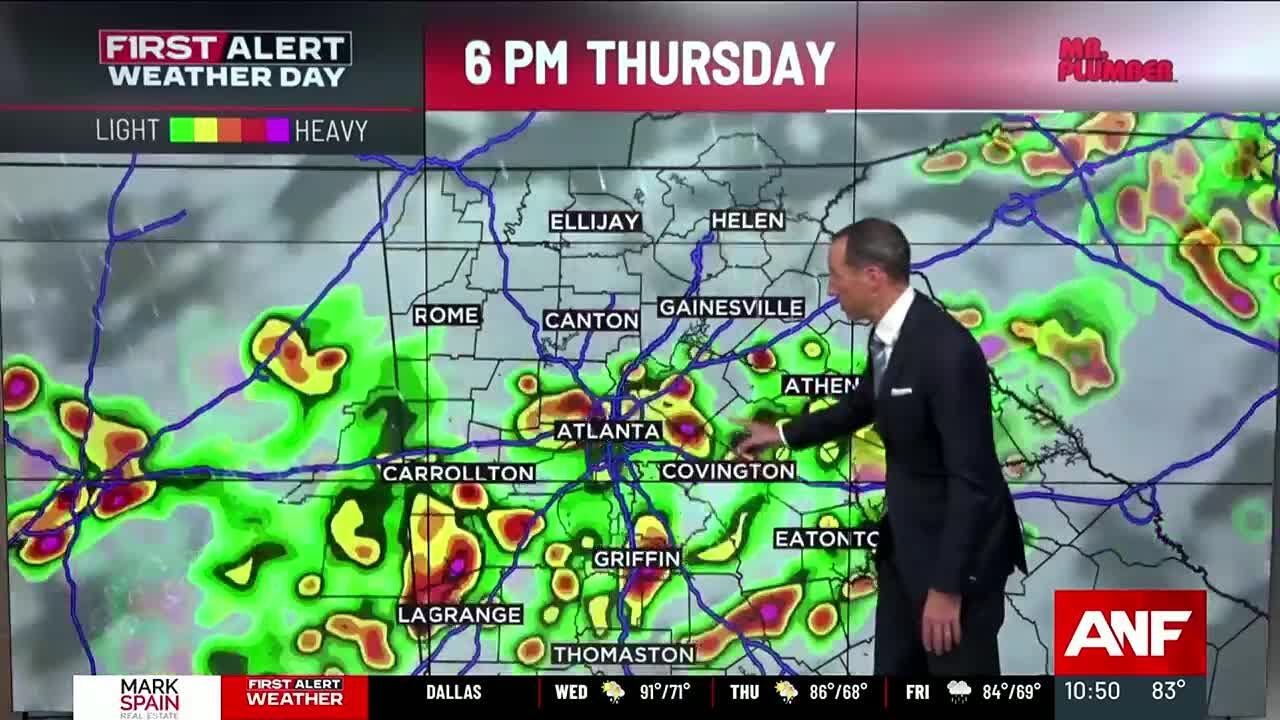 First Alert Forecast: Scattered storms Wednesday afternoon - YouTube