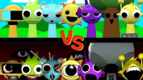Sprunki 3D mods horror vs normal.       Characters Garnold Owakck Sky Mr.Sun Durple Mr.Tree Simon.