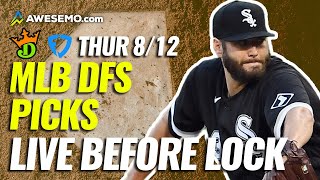 MLB Live Before Lock: Daily Fantasy Baseball Picks for DraftKings + FanDuel Today Thursday 8\/12