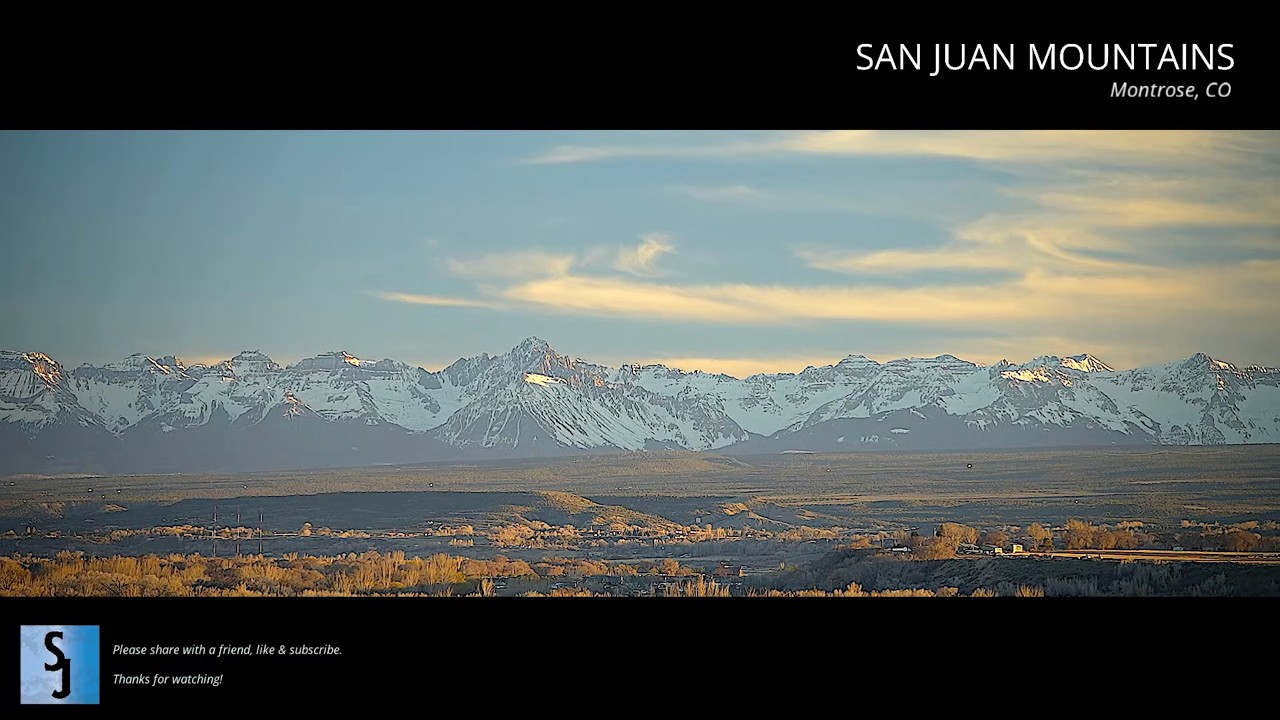 San Juan Mountains Live Stream - Montrose Colorado - March 4