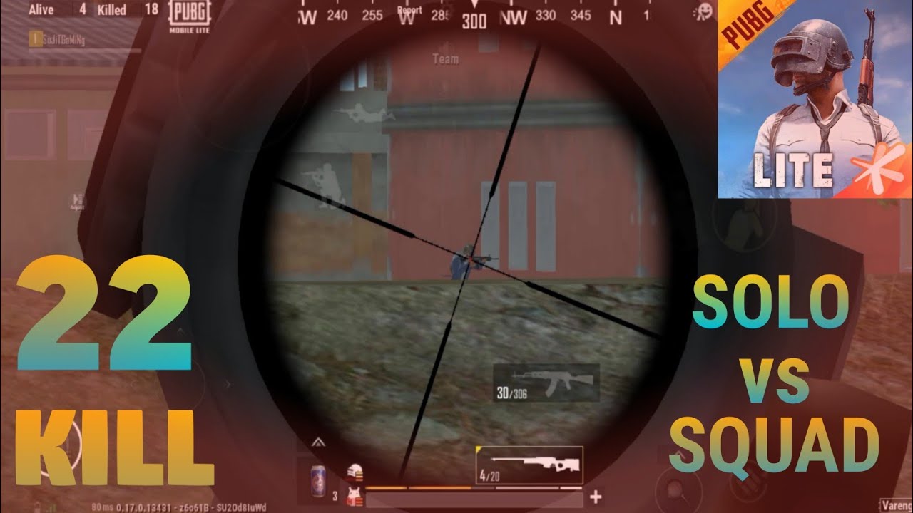 PUBG MOBILE LITE SOLO VS SQUAD 20 + KILL GAMEPLAY - YouTube