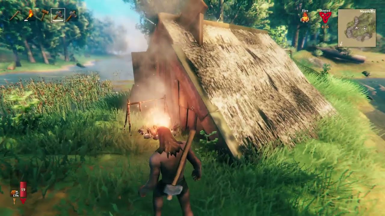 Valheim XB SX Pt 2, A proper home base and shield.